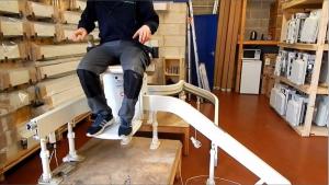 Stairlifts tested under load in the workshop before installation