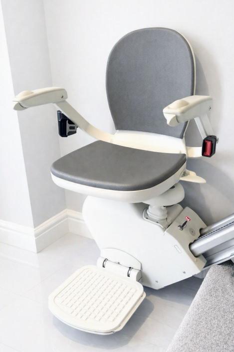 Acorn 130 Stairlift with Grey Upholstery