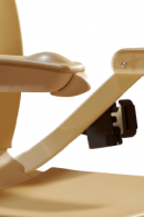 Simple to operate arm controls Brooks Folding Rail Stairlift
