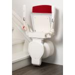 Otolift Modul Air curved stairlift folded against wall