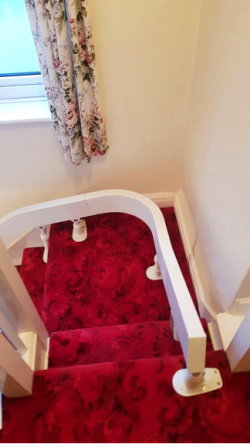 90 degree curved staircase track