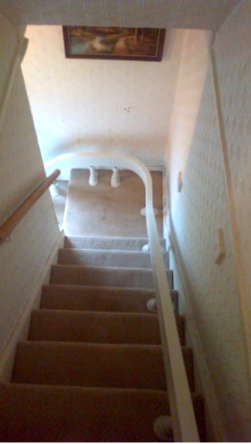 90 degree curved stair lift
