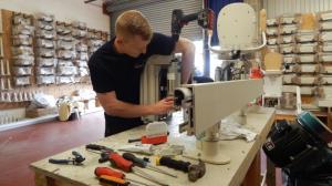 Curved reconditioned stairlift by our engineers