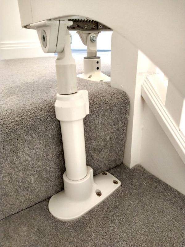 Image of stairlift fixed to the stairs and not the wall