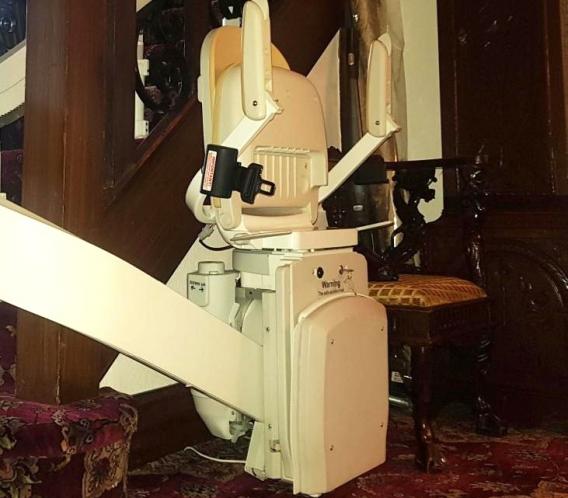 Curved stairlift installed in Manchester Greater Manchester
