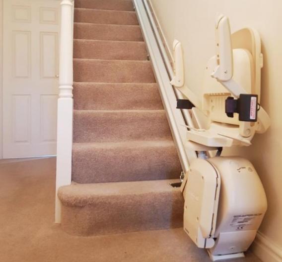 Stairlift installation Folded at bottom Keighley