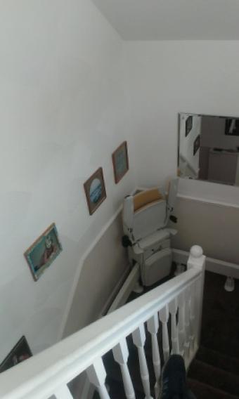 hinge relocated parking stairlift Doncaster2