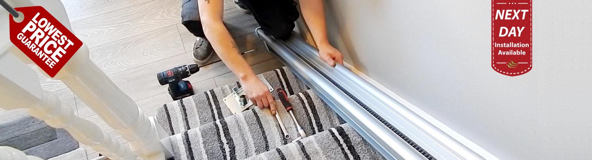 Quick and neat stairlift installation